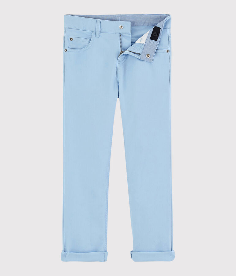 Pantalon en serge enfant gar&ccedil;on bleu JASMIN