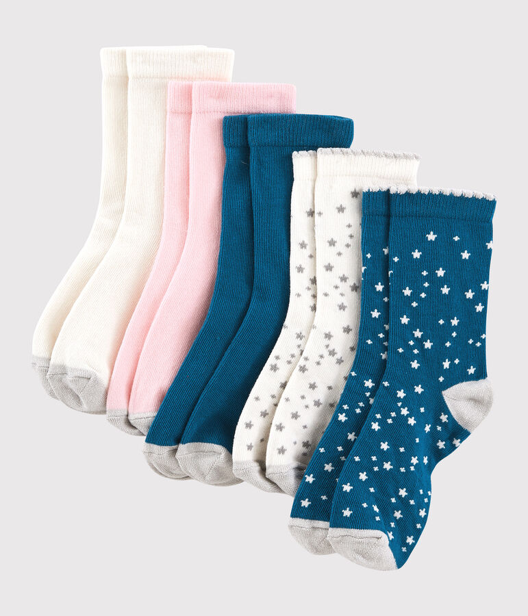 Lot de 5 paires de chaussettes enfant fille multicouleur