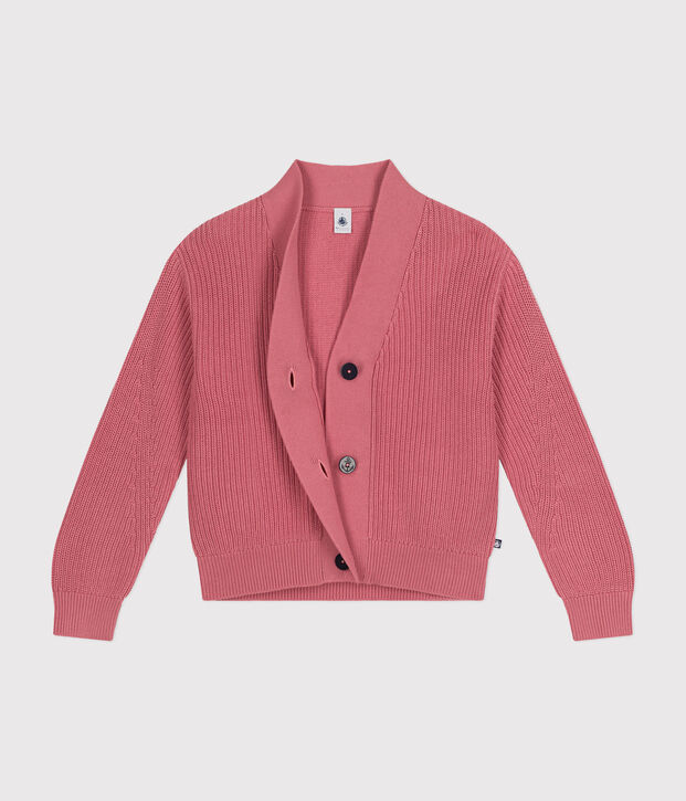 Cardigan en coton femme rose