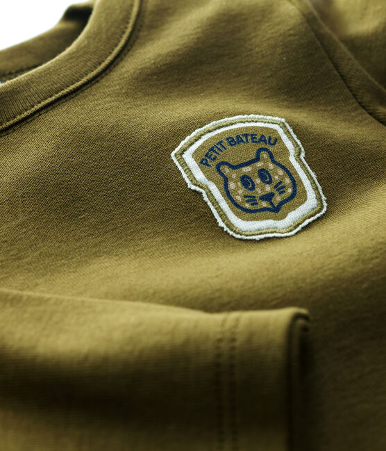 Tee-shirt en coton bébé vert MILITARY