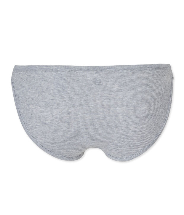 Culotte femme en coton gris