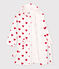 Peignoir cœur en éponge enfant blanc MARSHMALLOW/rouge TERKUIT