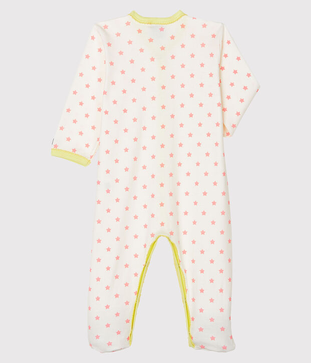 Dors bien b&eacute;b&eacute; fille en c&ocirc;te blanc/rose