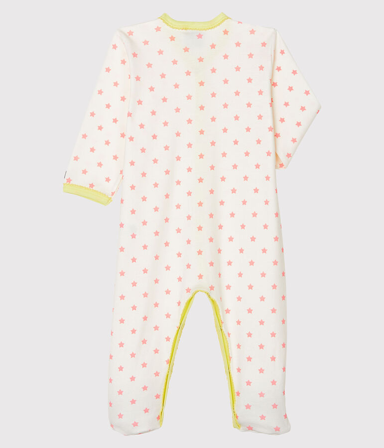 Dors bien b&eacute;b&eacute; fille en c&ocirc;te blanc/rose