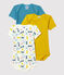 Lot de 3 bodies manches courtes chats b&eacute;b&eacute; en coton et lyocell multicouleur