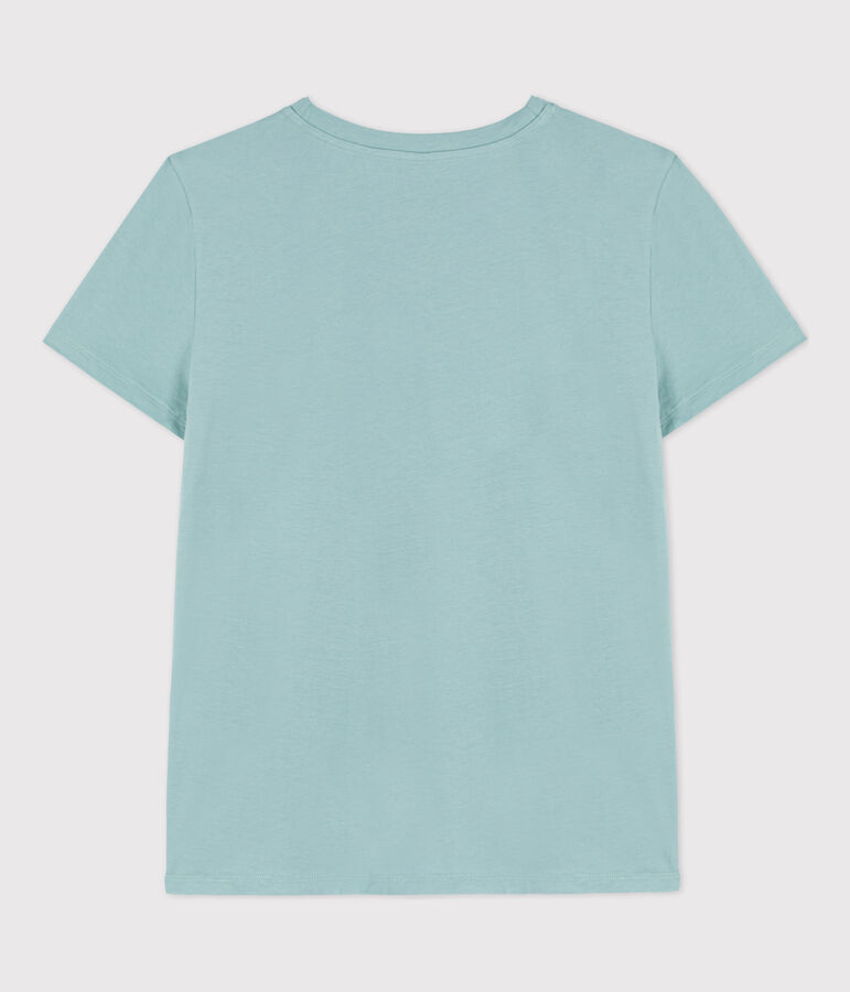 Tee-shirt LE DROIT col rond en coton Femme vert BOB