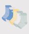 5 paires de chaussettes b&eacute;b&eacute; en coton &agrave; rayures multicouleur