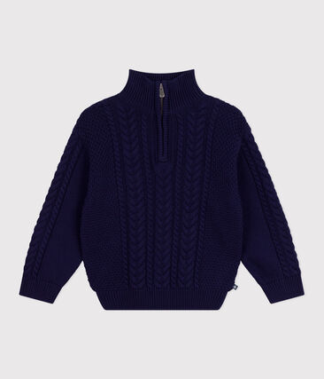 Pull col camionneur enfant en coton uni