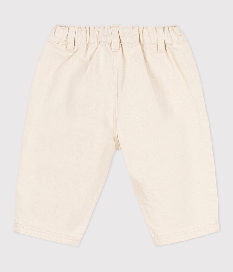 Pantalon b&eacute;b&eacute; en denim beige