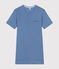 Chemise de nuit en coton ajouré femme bleu BEACH