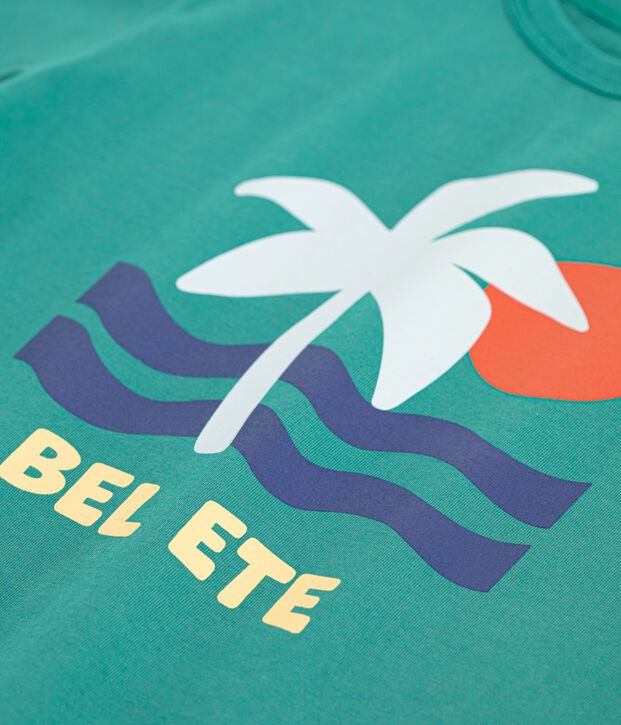 Tee-shirt enfant manches courtes en coton vert