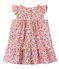 Robe manches courtes imprimée bébé fille blanc MARSHMALLOW/blanc MULTICO