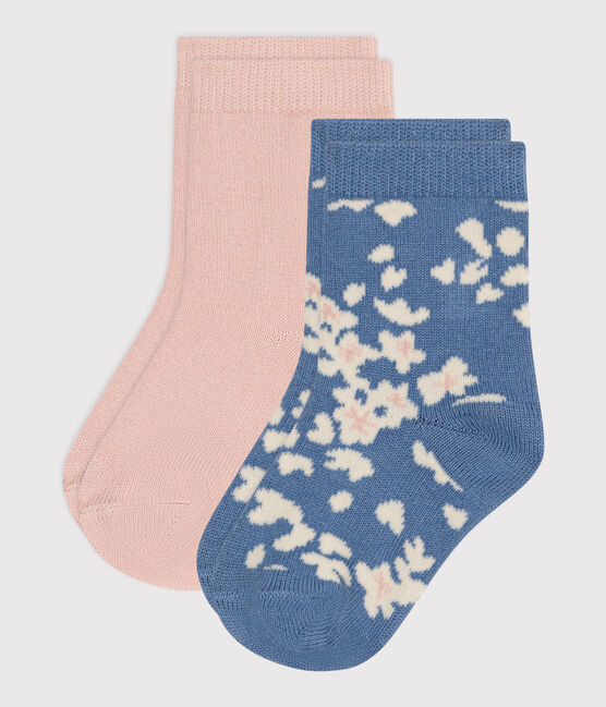 2 paires de chaussettes en coton fleurs bébé variante 1