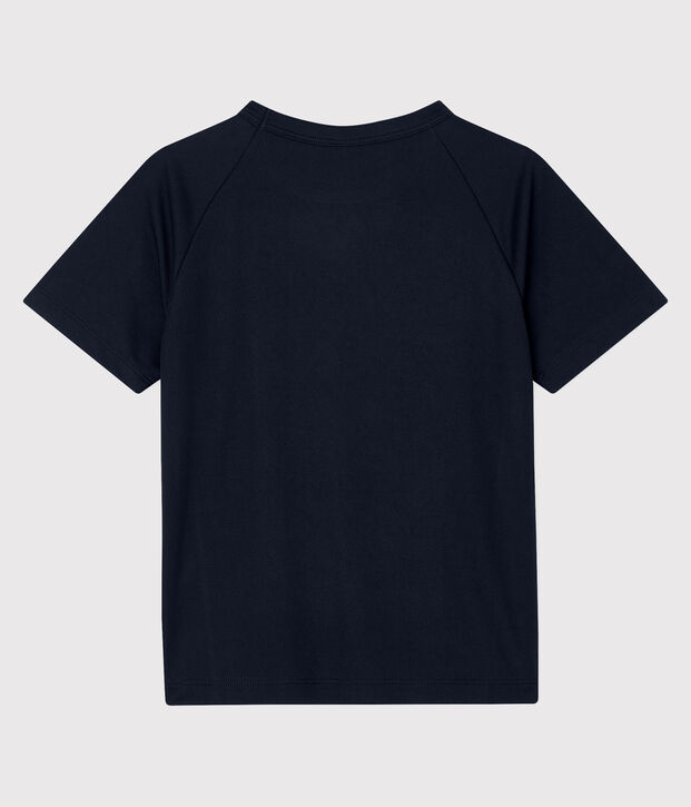 Tee-shirt de sport enfant gar&ccedil;on bleu marine