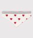Lot de 2 bandanas-bavoirs bébé cœur en coton