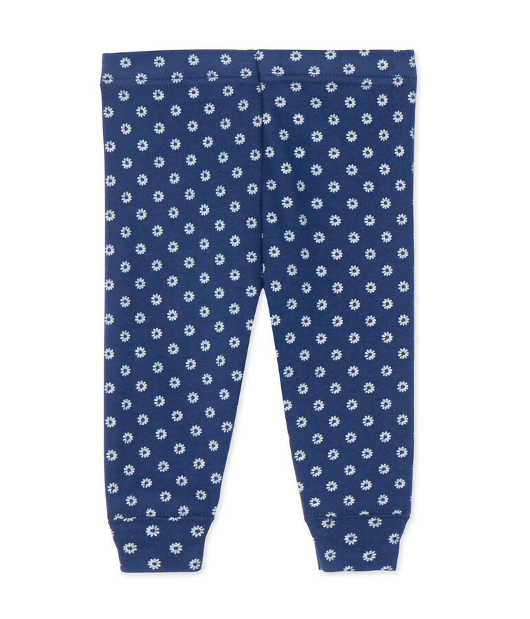 Legging b&eacute;b&eacute; fille imprim&eacute; bleu MEDIEVAL/blanc MULTICO