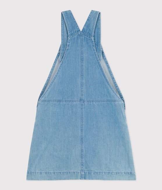 Robe salopette en denim léger enfant fille bleu DENIM CLAIR