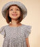 Capeline en gaze de coton fleurs bleues enfant fille AVALANCHE/ INCOGNITO