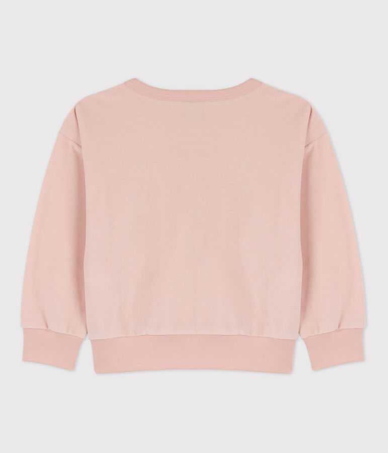 Sweatshirt en coton enfant fille / gar&ccedil;on rose SALINE