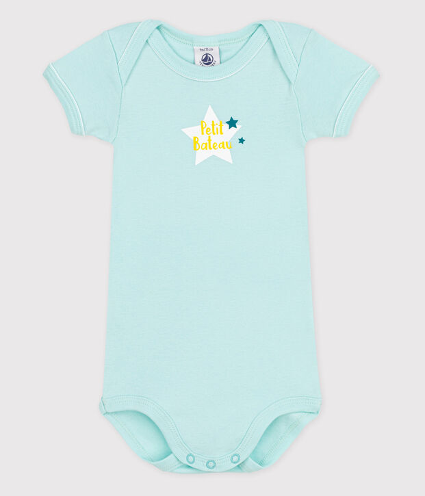 Body manches courtes b&eacute;b&eacute; bleu