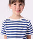 Tee-shirt enfant manches courtes en coton &agrave; rayures