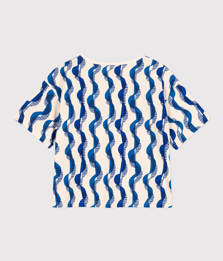 T-shirt LE BOXY imprim&eacute; en coton Femme &eacute;cru/multicouleur