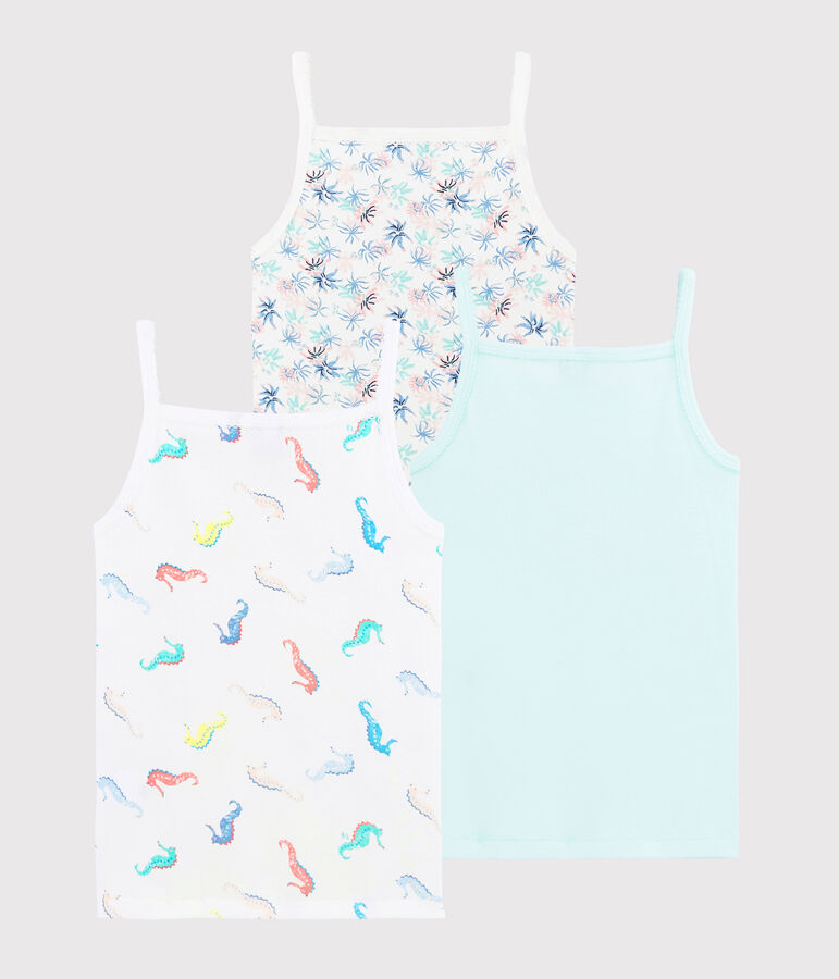 Lot de 3 chemises &agrave; bretelles oc&eacute;ans petite fille multicouleur