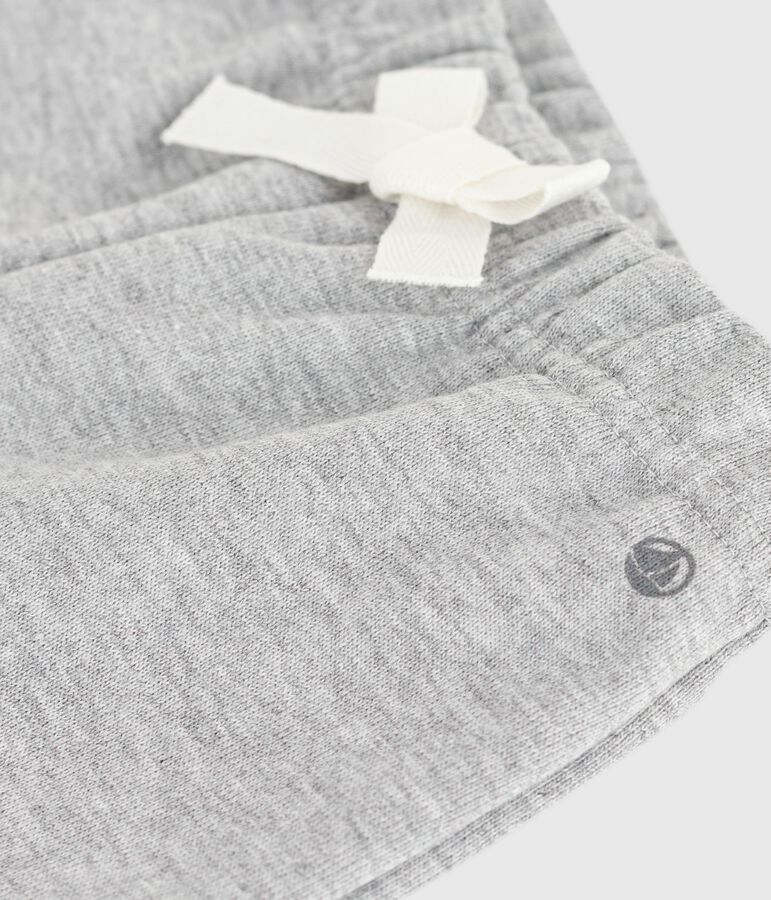 Pantalon b&eacute;b&eacute; en coton uni gris