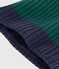 Snood enfant en tricot bicolore doubl&eacute; polaire vert/bleu