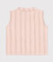 Veste sans manche en tubique matelassé bébé rose SALINE