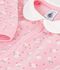 Pyjama b&eacute;b&eacute; en velours avec col, imprim&eacute; &agrave; fleurs rose/multicouleur
