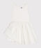 Robe sans manche en coton façonné enfant fille blanc MARSHMALLOW