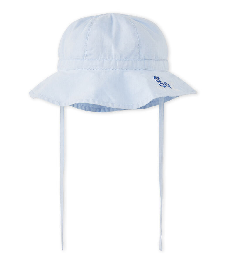 Chapeau b&eacute;b&eacute; fille uni bleu Bleu