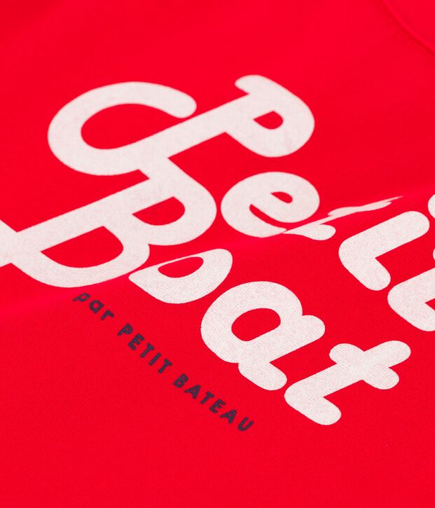 T-shirt manches courtes en coton enfant gar&ccedil;on rouge