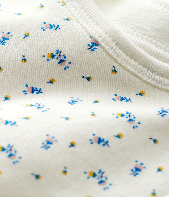 Bavoir bébé en côte blanc MARSHMALLOW/gris GRIS