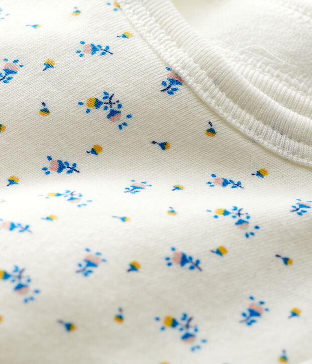 Bavoir b&eacute;b&eacute; en c&ocirc;te blanc/gris