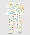 Dors-bien à pieds amovibles bébé en coton biologique blanc MARSHMALLOW/blanc MULTICO