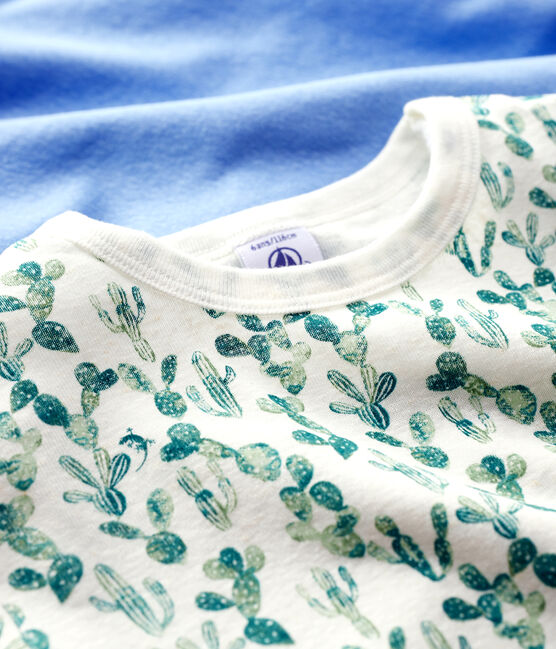 Lot de 2 tee-shirts manches courtes cactus petit garçon en coton et lin variante 1