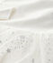 Robe manches longues coton et tulle enfant fille blanc MARSHMALLOW/gris ARGENT