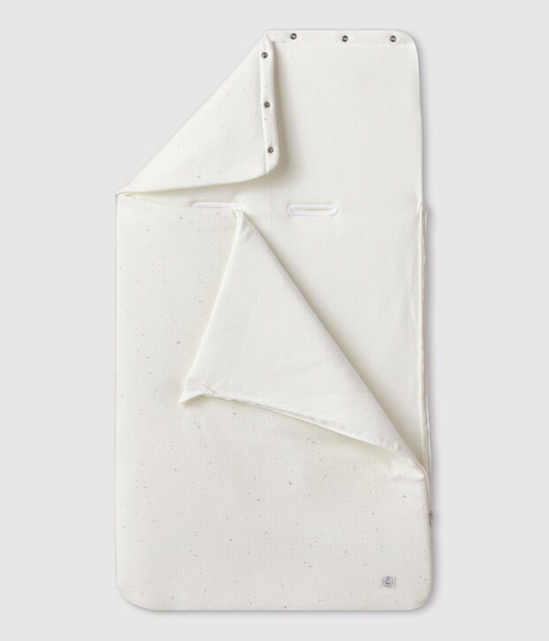 Nid d'ange blanc b&eacute;b&eacute; en tubique en coton biologique blanc