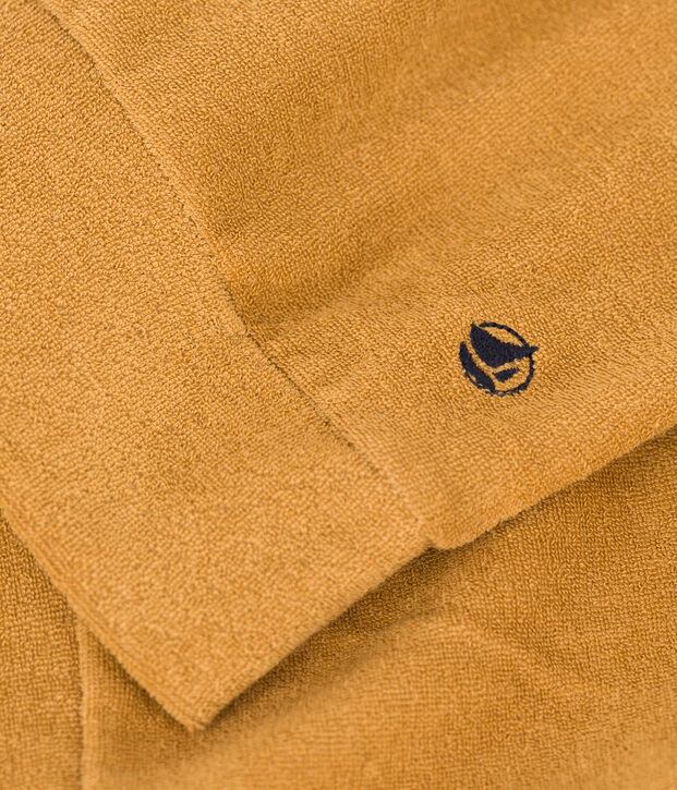 Sweatshirt en bouclette &eacute;ponge enfant gar&ccedil;on jaune