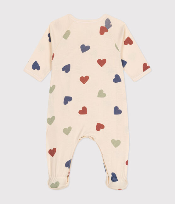 Pyjama bébé cœurs en coton blanc AVALANCHE/ MULTICO