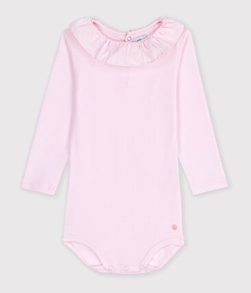 Body bébé en coton uni à col