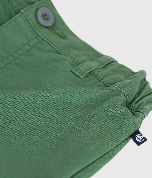 Short en serge b&eacute;b&eacute; vert