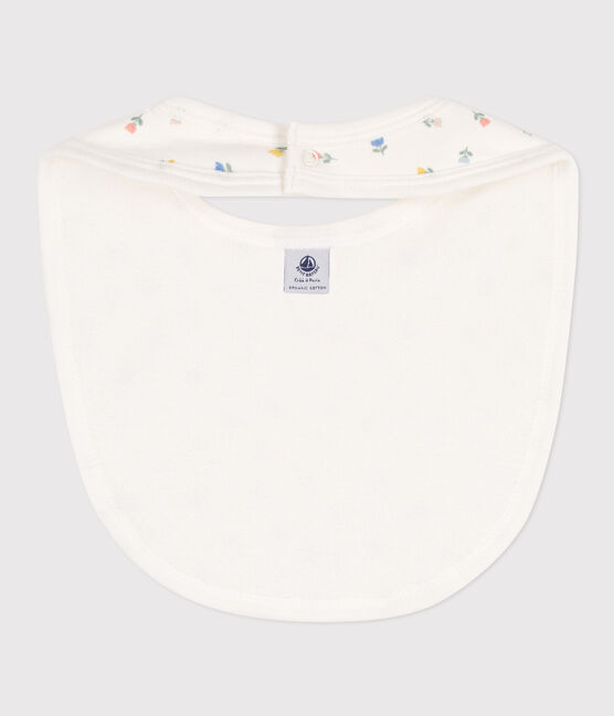 Bavoir imprimé en coton blanc MARSHMALLOW/ EDNA
