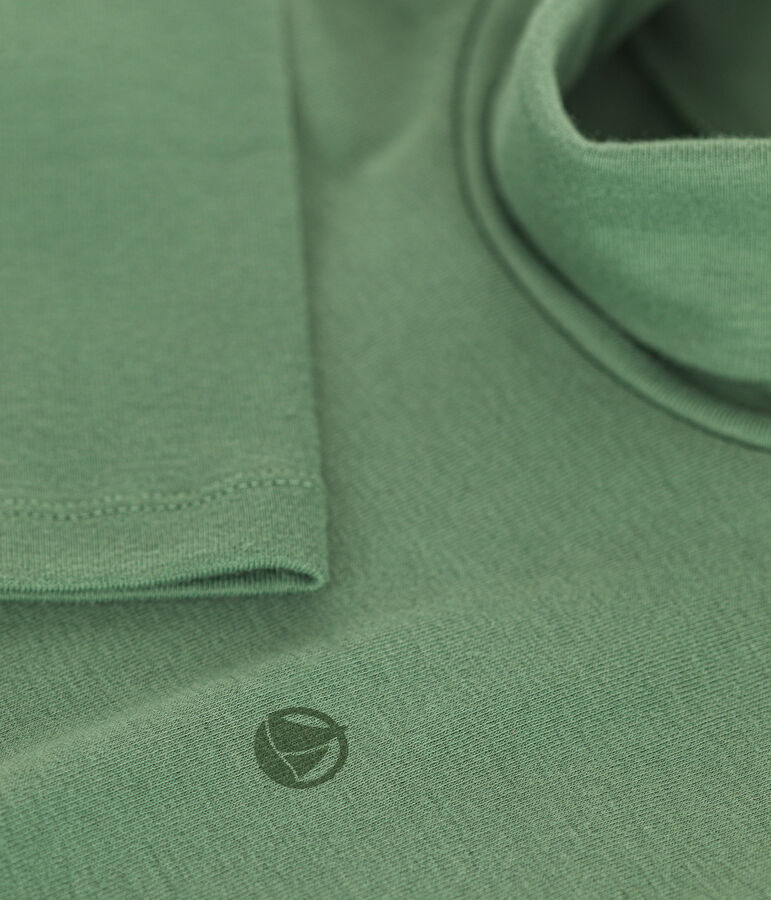 Sous-pull en coton enfant fille / gar&ccedil;on vert PALMERAIE
