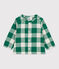 Chemise manches longues bébé à carreaux en flanelle MATCHA/ AVALANCHE
