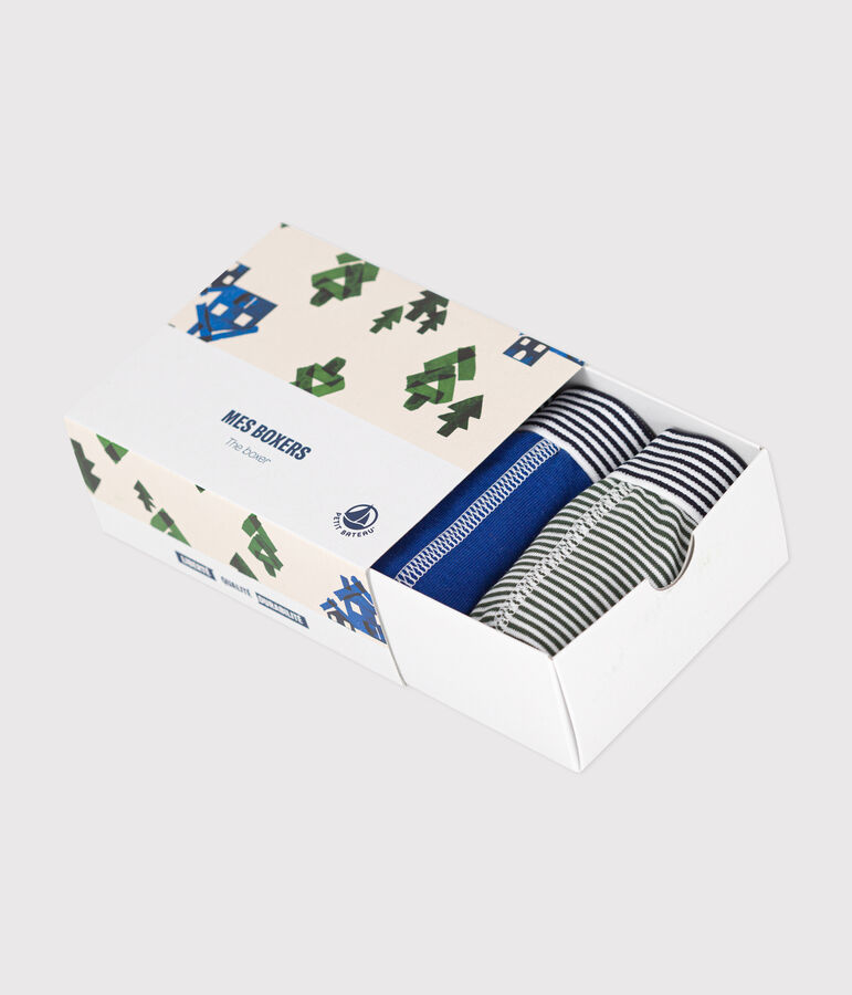 Lot de 3 boxers chalet en coton petit gar&ccedil;on variante 1