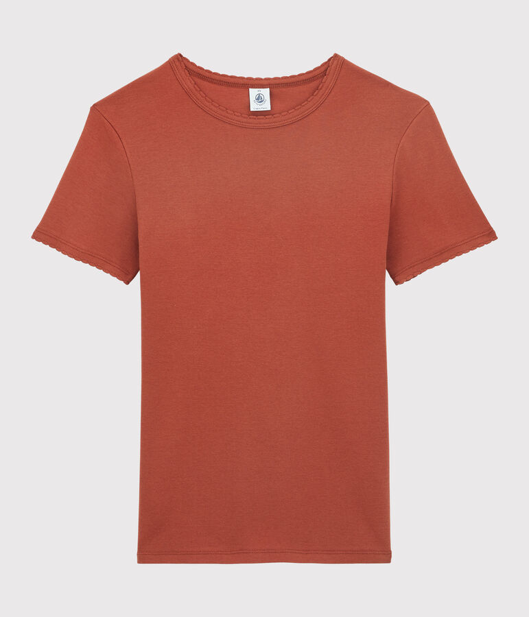 Tee-shirt L'ICONIQUE cocotte en coton bio Femme marron OMBRIE