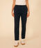 Pantalon en coton et élasthanne femme bleu SMOKING